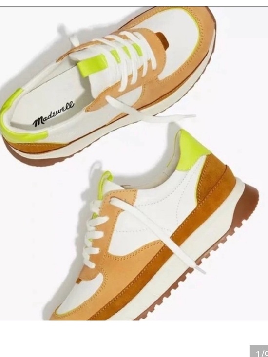 Madewell Shoes - Madewell KickOff Trainer Sneaker. Suede leather and neon. Comfort. Classic. Prep